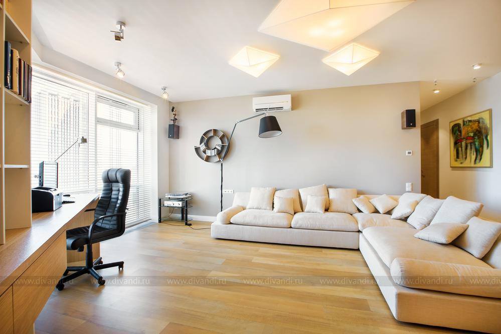 Дизайнерские квартиры. Современный интерьер хрущевки. Красивая квартира. Сочетание плитки и ламината в коридоре. Перегородки внутрикомнатные лофт.