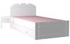 Кровать из коллекции Бьянко Фиоре может быть дополнена бортиком безопасности, подкроватным ящиком и ночным столиком. Доступно несколько вариантов размера спального места.Размер (ШхГхВ): 85x164x85см./95x194x85см./125x194x85см.